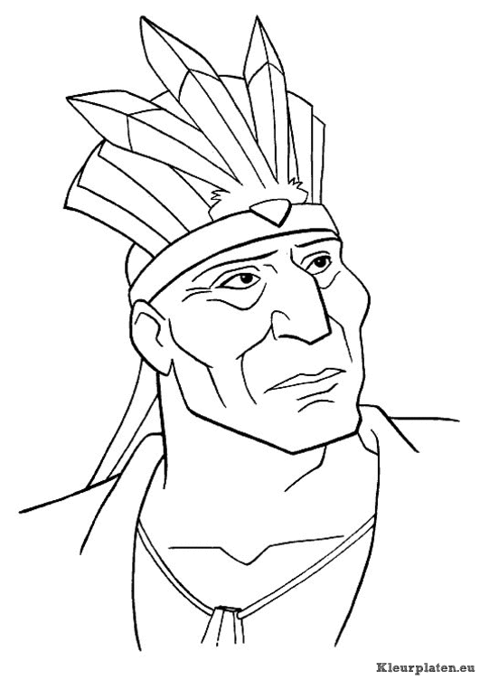 Pocahontas kleurplaten