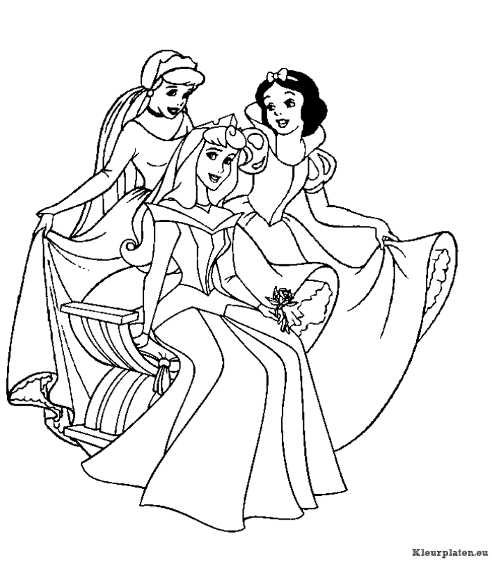 Prinsessen kleurplaten