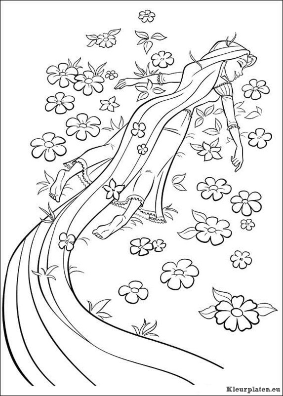 Rapunzel kleurplaten