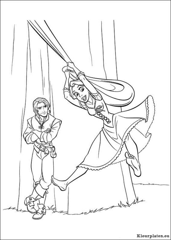 Rapunzel kleurplaten