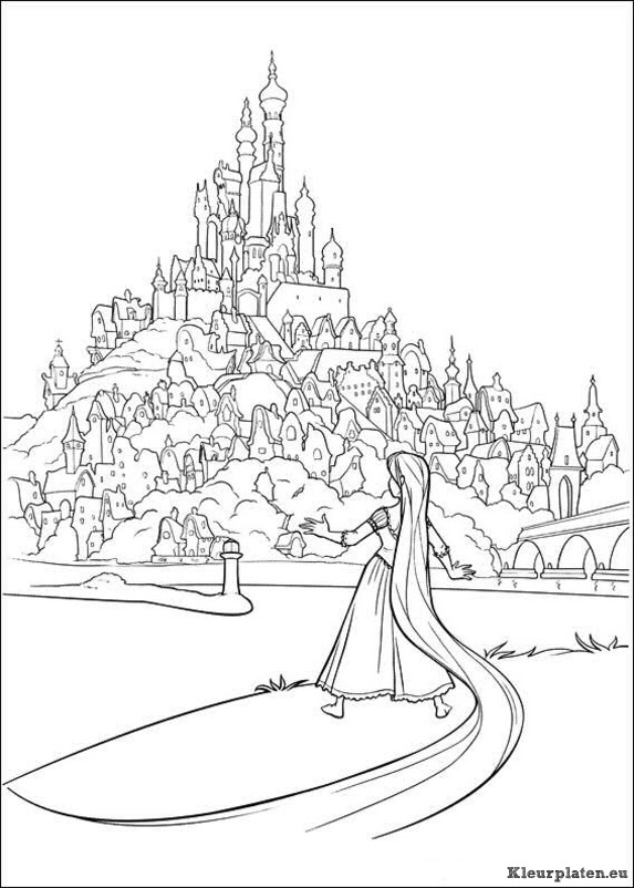 Rapunzel kleurplaten