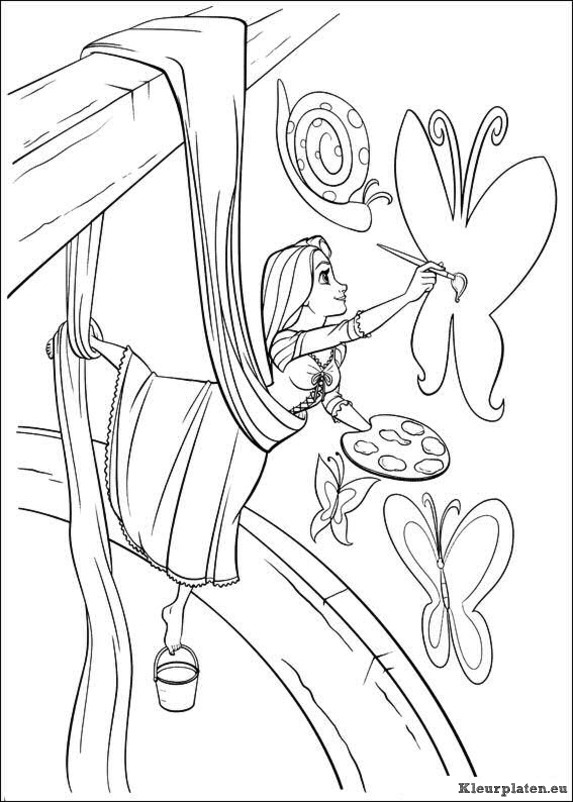 Rapunzel kleurplaten