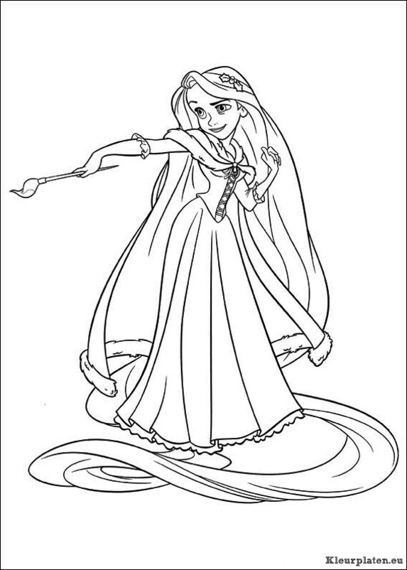 Rapunzel kleurplaat