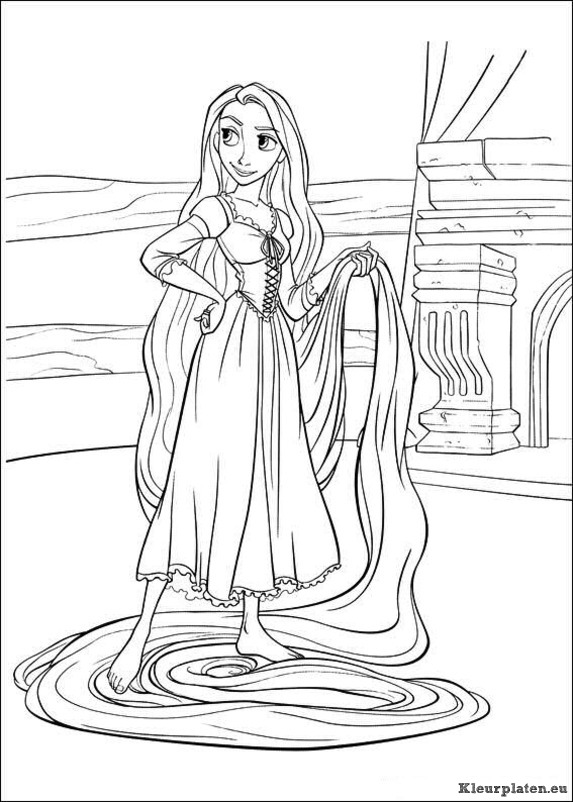 Rapunzel kleurplaten