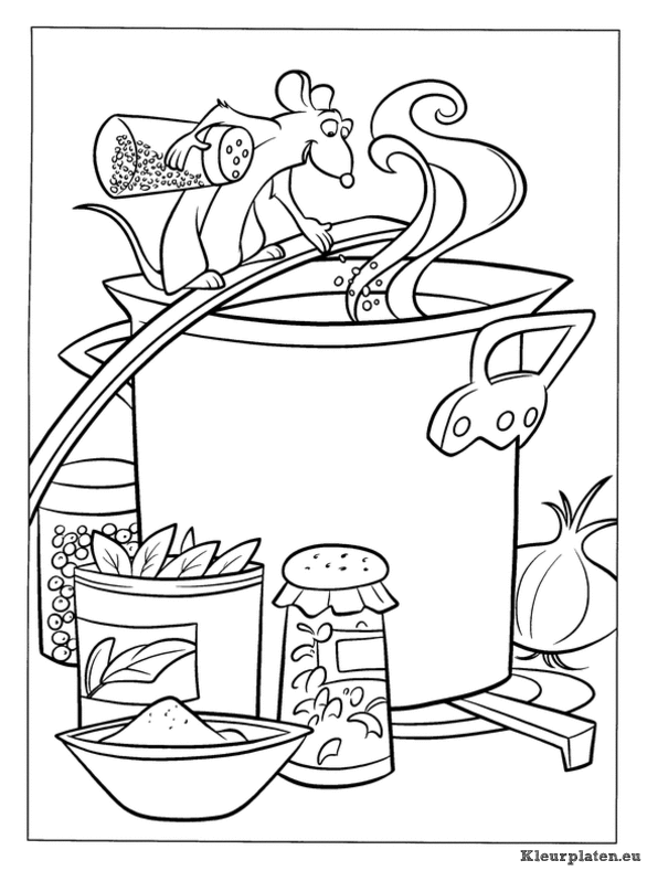 Ratatouille kleurplaten