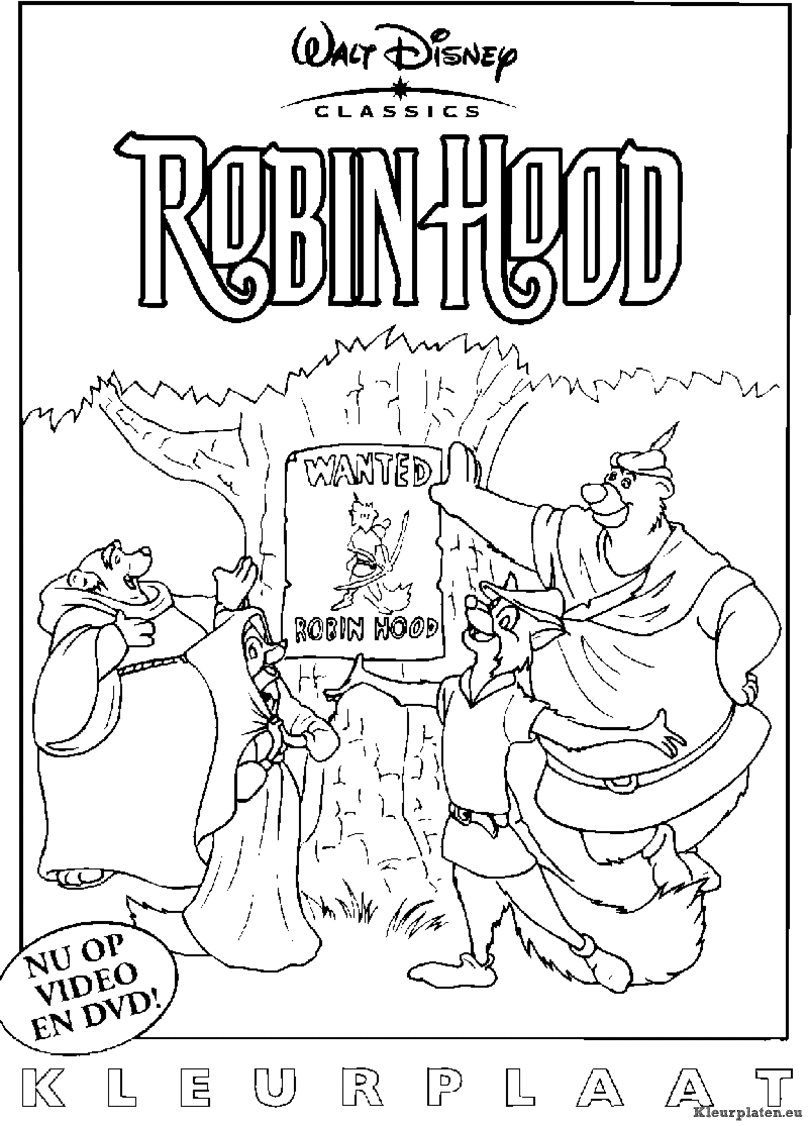 Robin hood kleurplaten
