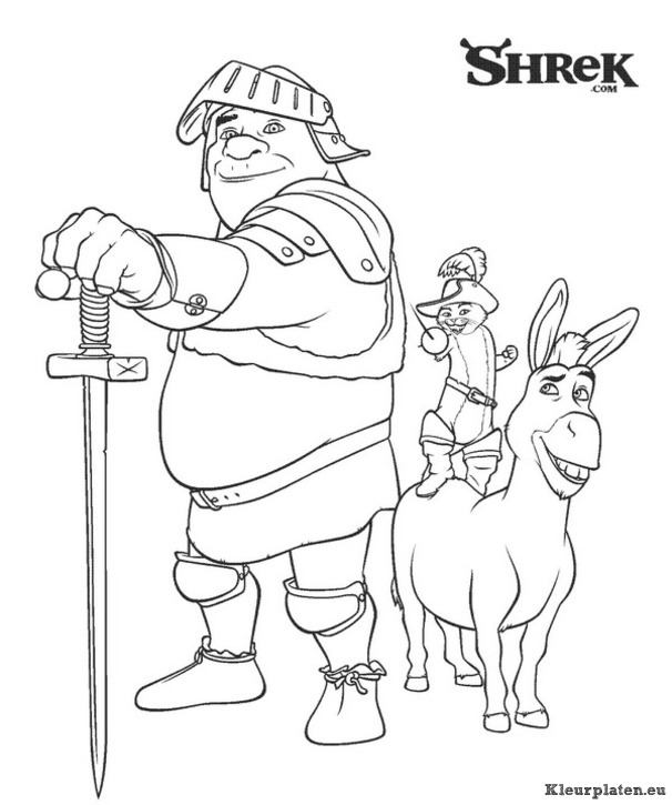 Shrek 3 kleurplaten