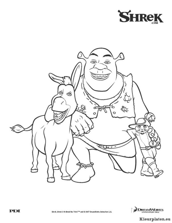 Shrek 3 kleurplaten