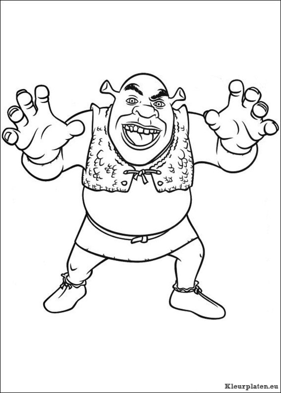 Shrek 4 voor eeuwig en altijd kleurplaten