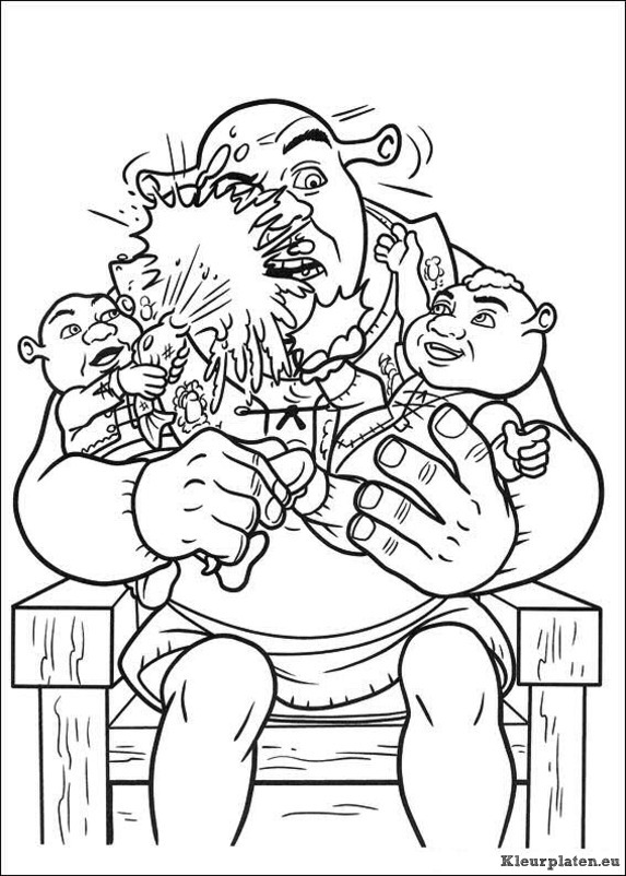 Shrek 4 voor eeuwig en altijd kleurplaten