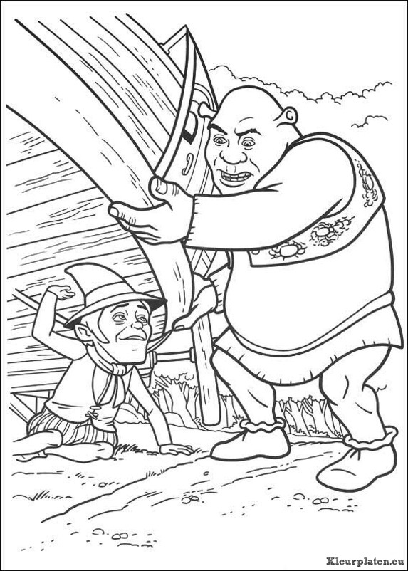 Shrek 4 voor eeuwig en altijd kleurplaten
