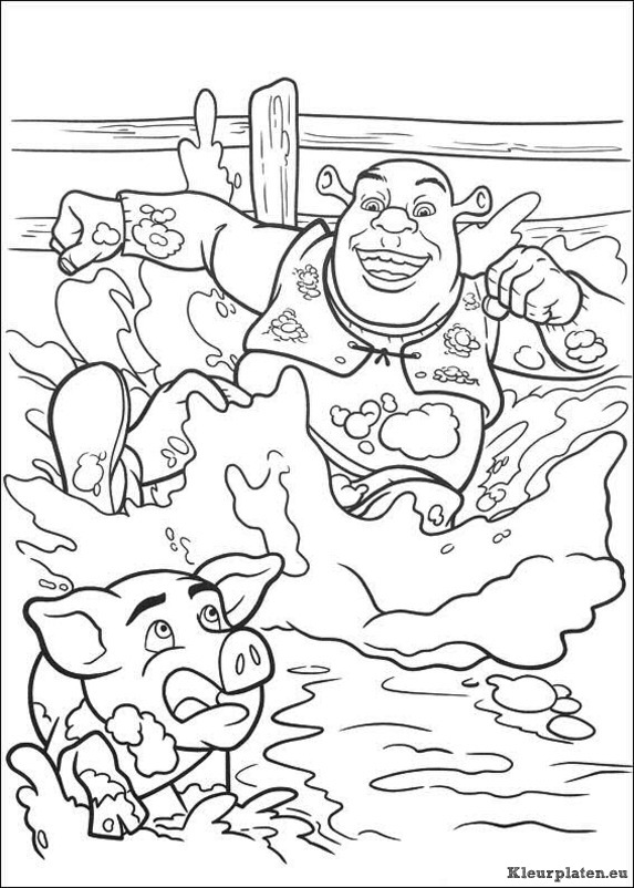 Shrek 4 voor eeuwig en altijd kleurplaten