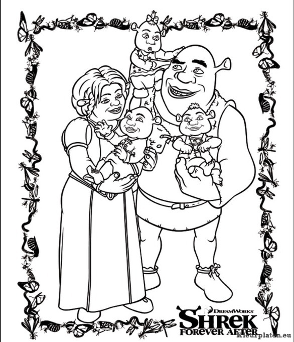 Shrek 4 voor eeuwig en altijd kleurplaten