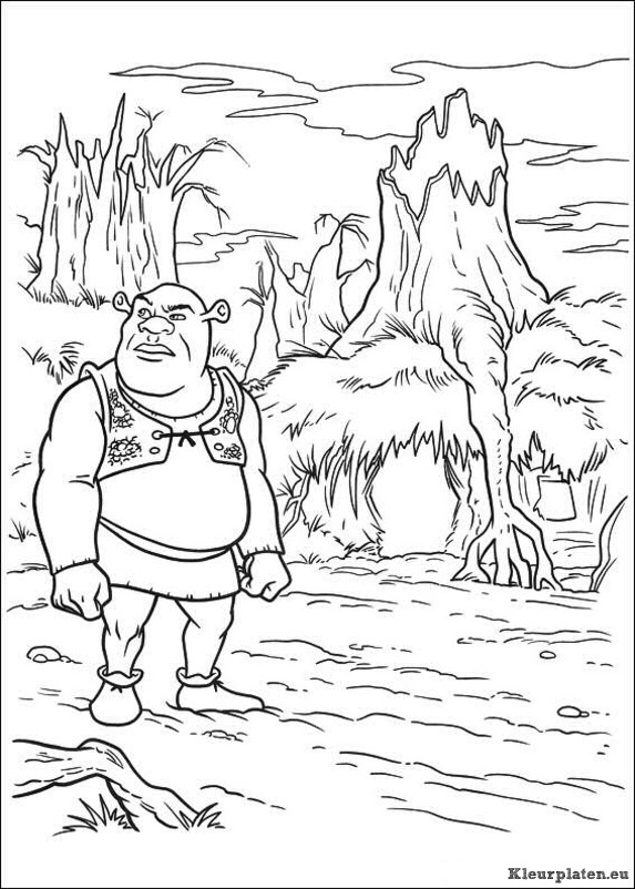 Shrek 4 voor eeuwig en altijd kleurplaten