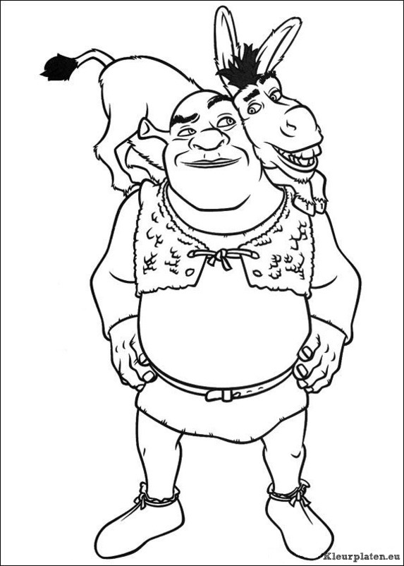 Shrek 4 voor eeuwig en altijd kleurplaten