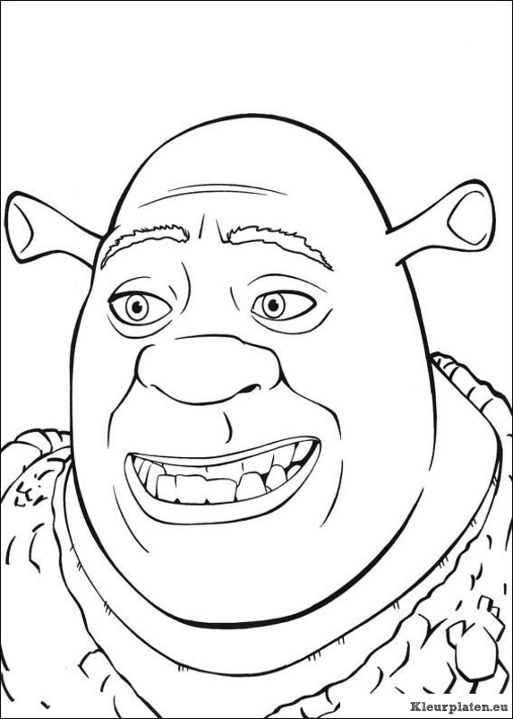 Shrek de derde kleurplaat