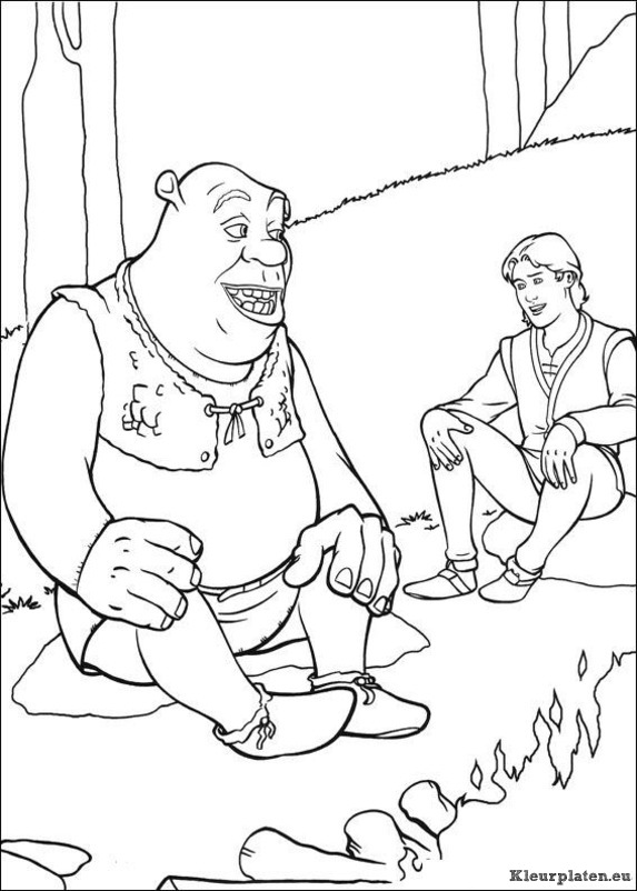 Shrek de derde kleurplaten