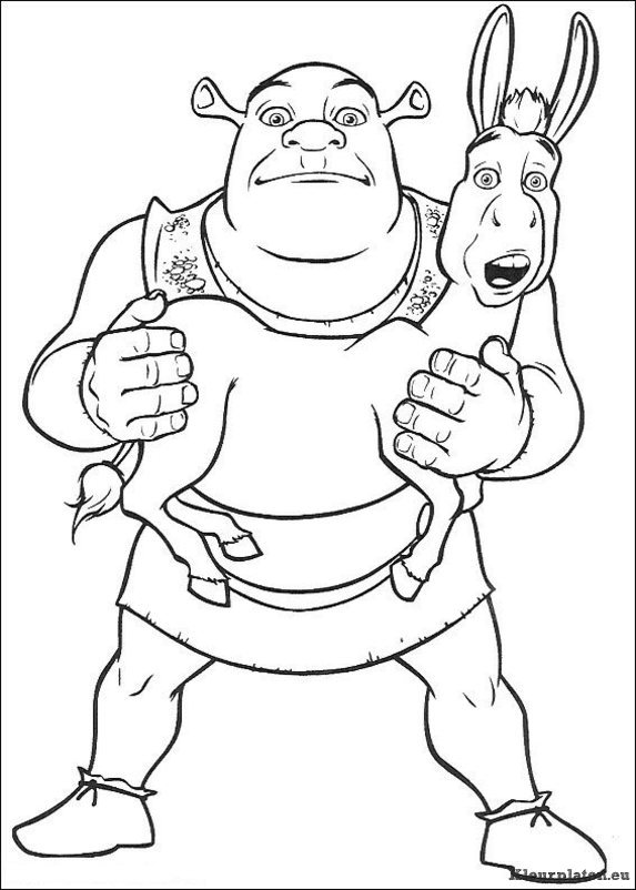 Shrek kleurplaten