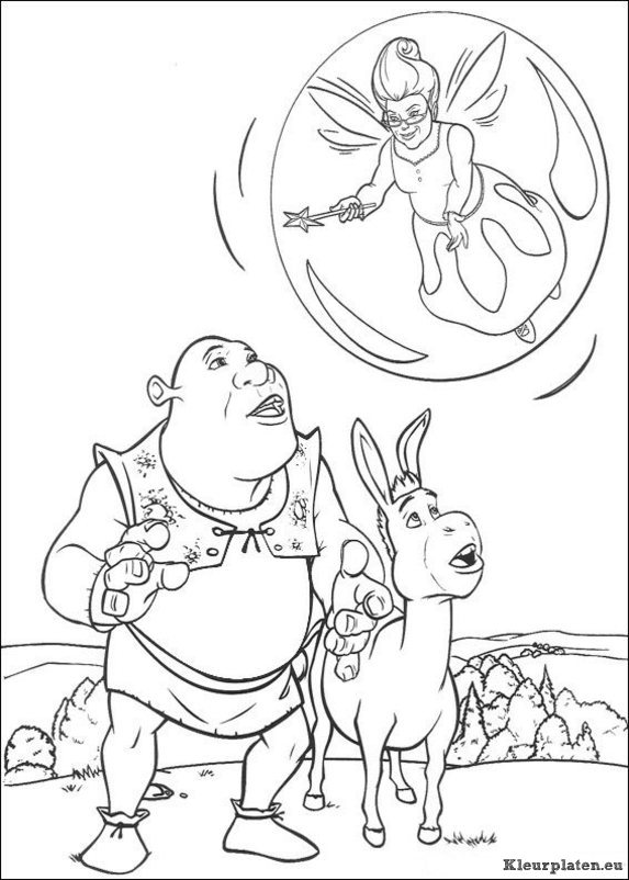 Shrek kleurplaten