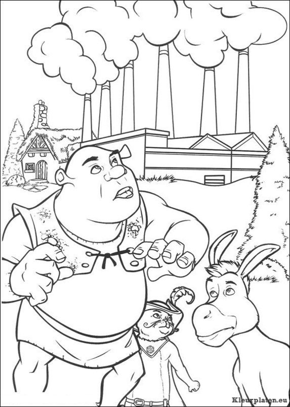 Shrek kleurplaten