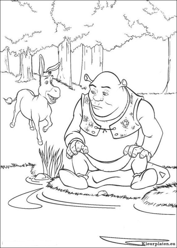 Shrek kleurplaten