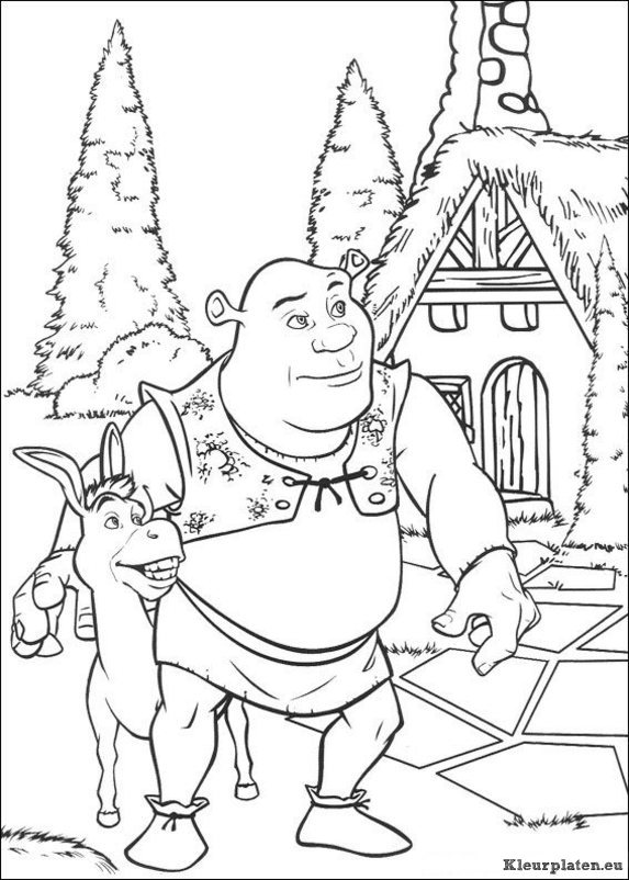 Shrek kleurplaten