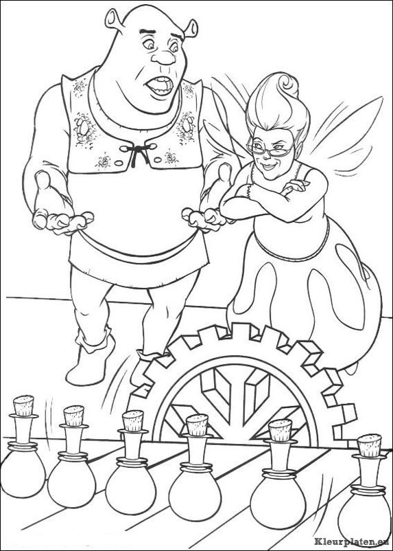 Shrek kleurplaten