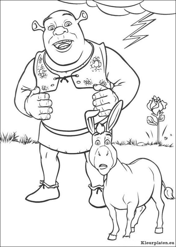 Shrek kleurplaten