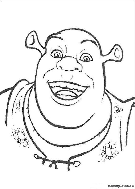 Shrek kleurplaat