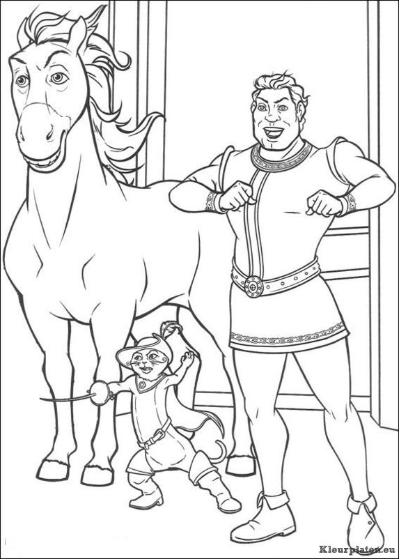 Shrek kleurplaten