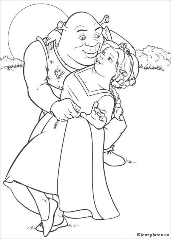 Shrek kleurplaten