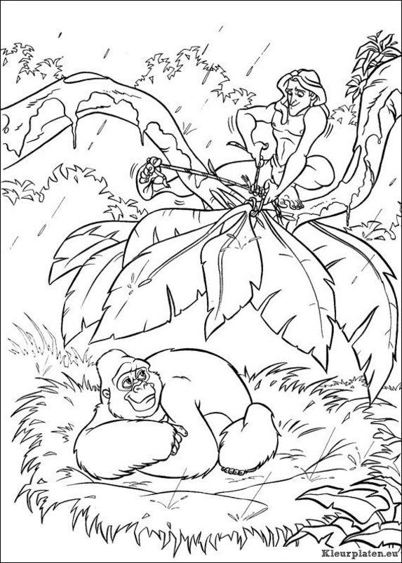 Tarzan kleurplaten