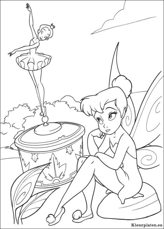 Tinkerbell kleurplaat