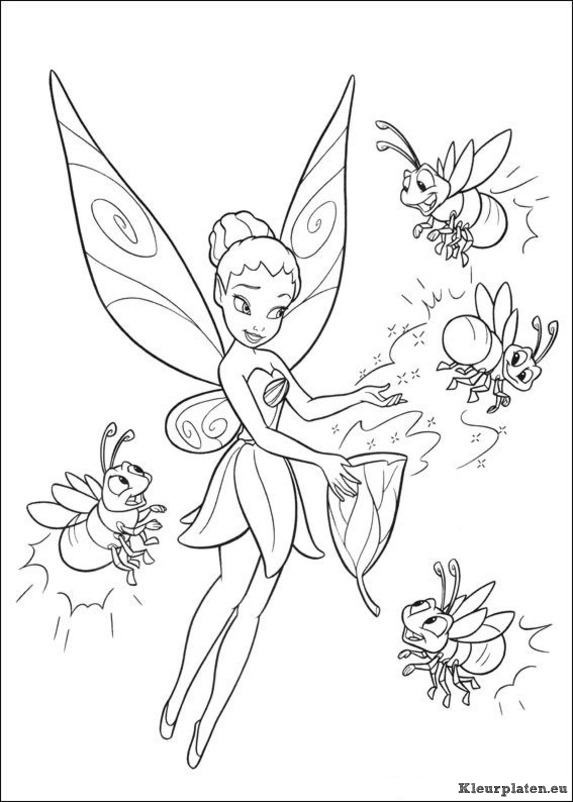 Tinkerbell kleurplaat