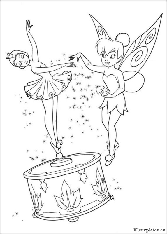 Tinkerbell kleurplaat