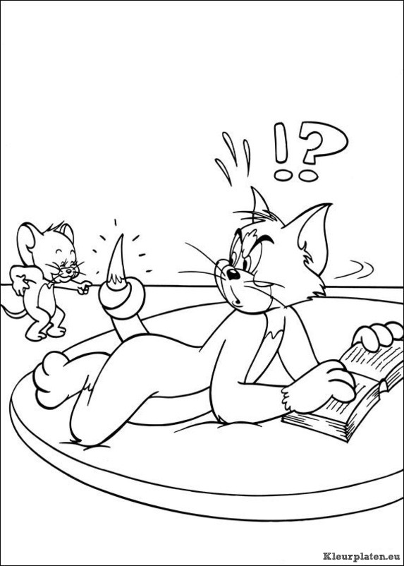 Tom en jerry kleurplaten