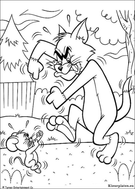Tom en jerry kleurplaten