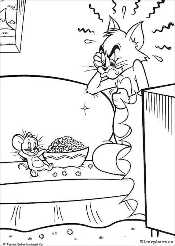 Tom en jerry kleurplaten