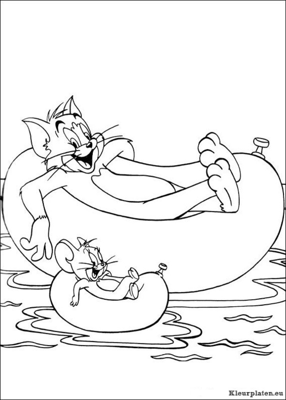 Tom en jerry kleurplaten