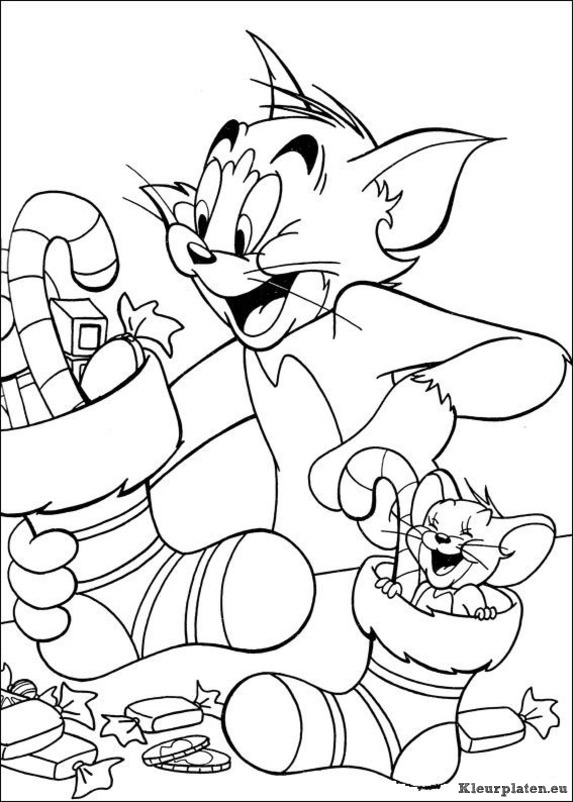 Tom en jerry kleurplaten