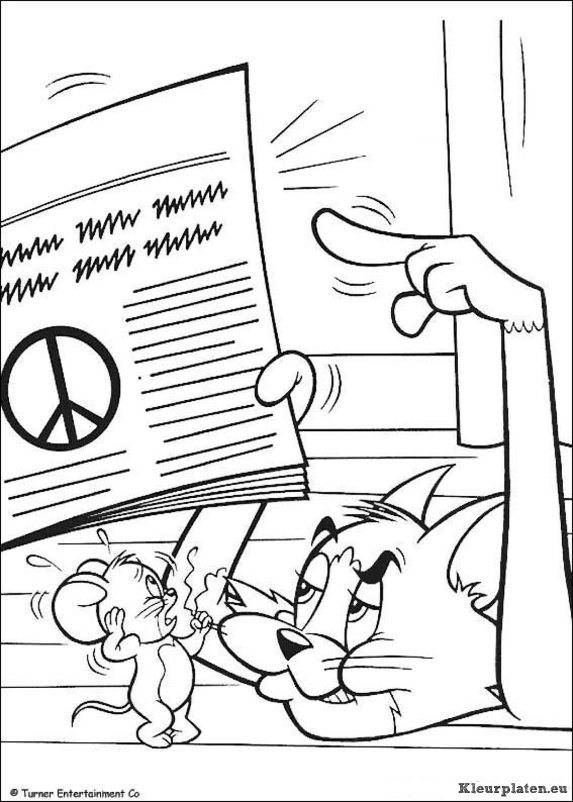 Tom en jerry kleurplaten