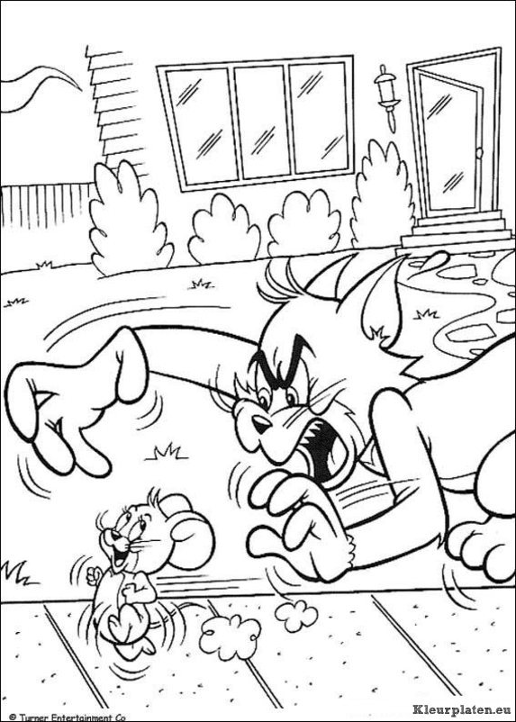 Tom en jerry kleurplaten