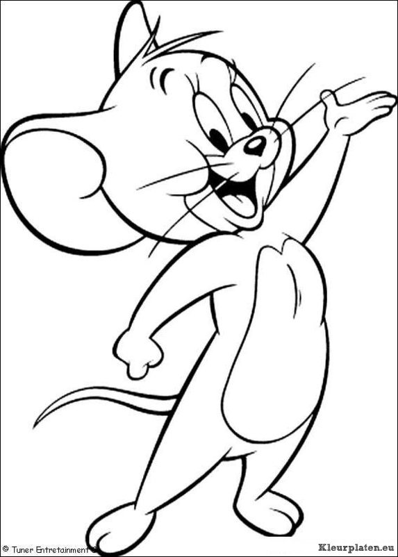 Tom en jerry kleurplaat