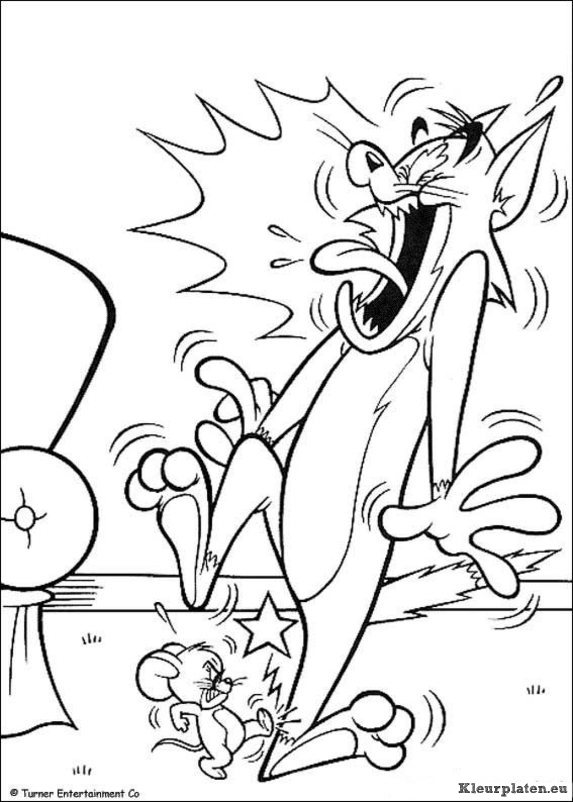 Tom en jerry kleurplaten