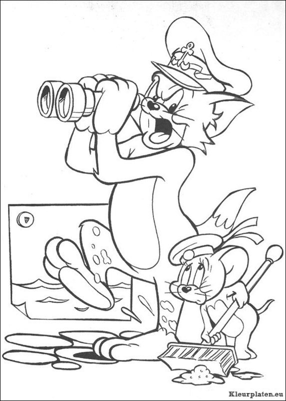 Tom en jerry kleurplaten