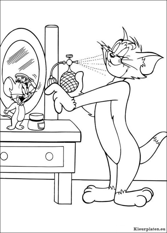 Tom en jerry kleurplaten