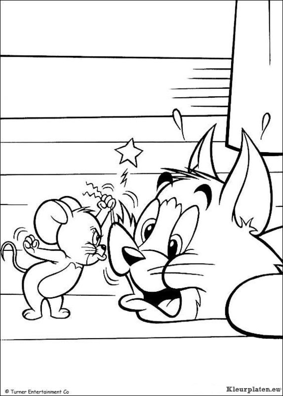 Tom en jerry kleurplaten