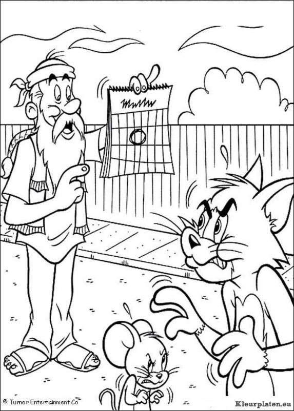 Tom en jerry kleurplaten