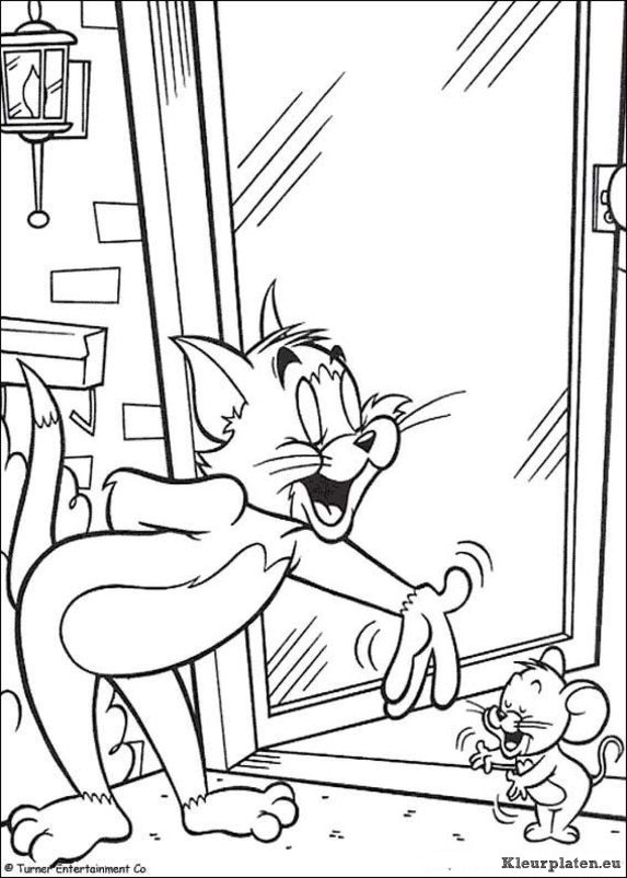 Tom en jerry kleurplaten