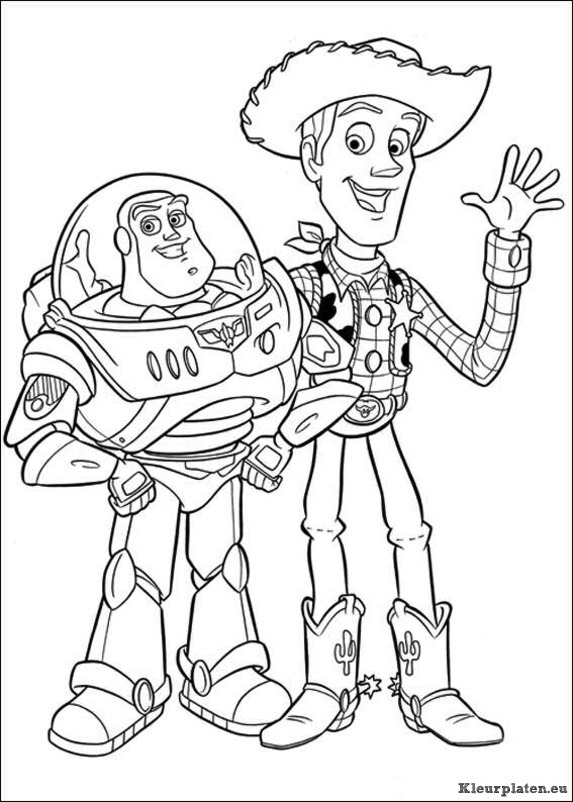 Toy story 3 kleurplaat